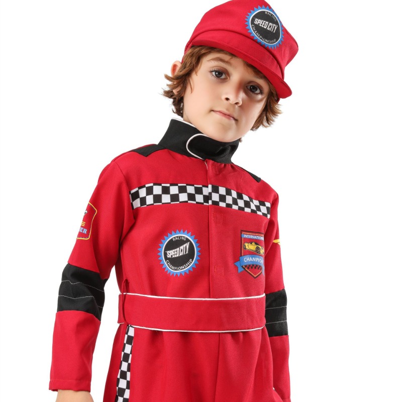 Sports Equipment For Boys - Kostum Cosplay Pembalap Merah untuk Anak