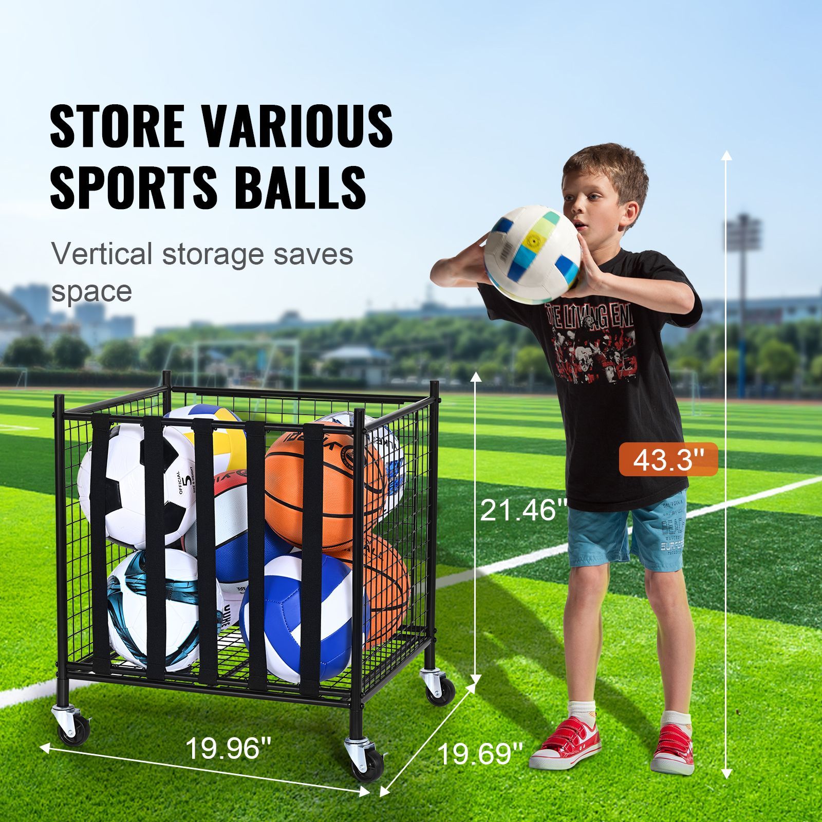 Keranjang Penyimpanan Bola Ola - Sports Equipment Outdoor Storage ulasan dan harga